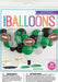 Football latex balloon arch kit with green, black, gray, and football-themed balloons, foam finger accents, and football details for game day party décor.