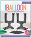 Standing football goalpost foil balloon centerpiece set with two black air-fill balloons for football parties, tailgates, and game day décor.