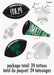 24ct Tattoos Kickoff Football - Party Supplies