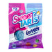 Sweetarts Gummies Fruity Splitz: tangy pressed-sugar candies. Sold in a 5 oz clear plastic peg bag that hangs from a printed header card, with the candy visible inside.