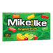 Mike And Ike Original Fruits: chewy fruit candy, in a mix of bright colors. Sold in a 4.25 oz rectangular cardboard theater box, printed with the brand name and product.