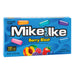 Mike And Ike Berry Blast: chewy fruit candy, in a mix of bright colors. Sold in a 4.25 oz rectangular cardboard theater box, printed with the brand name and product.