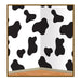 A large printed scene-setter backdrop printed with a cow print design. Sold as a single piece.