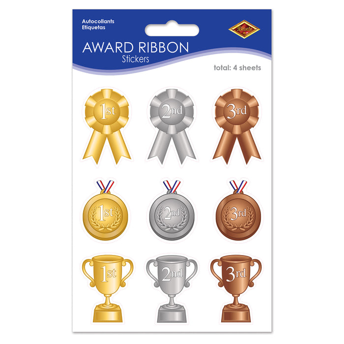 A sheet of stickers printed with a award design. Sold as a single piece.