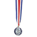 An award medal on a neck ribbon featuring a 2nd place design. Sold as a single piece.