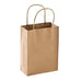 Brown kraft paper gift bag with twin rope handles and a rectangular shape suitable for medium-sized items.