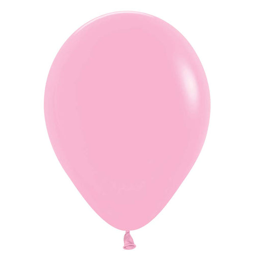 Single inflated 11-inch Bubble Gum Pink color latex balloon