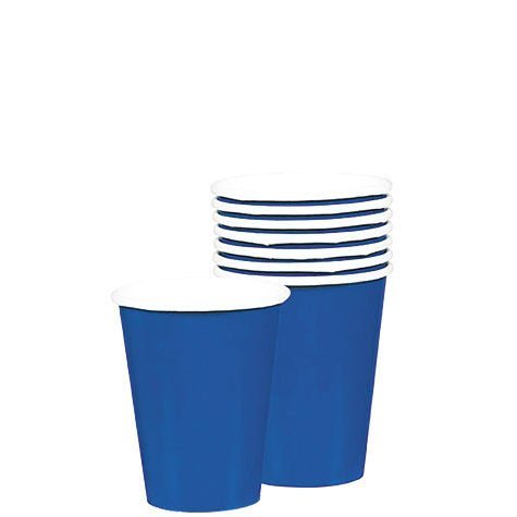 Bright Royal Blue Paper Cups 9oz | 20ct