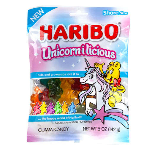 Haribo Unicorn-I-Liscious Gummi Candy 5 oz Peg Bag | 1ct