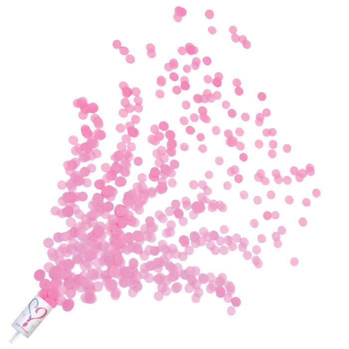 A scattered confetti pieces featuring a gender reveal push up poppers design. Comes in a pack of 8.