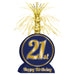 A 3-D table centerpiece featuring a 21st birthday design. Sold as a single piece.