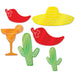 A foil set of flat die-cut silhouettes featuring a fiesta design. Comes in a pack of 6.
