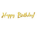 A foil coiled hanging streamer featuring a happy birthday! design. Sold as a single piece.
