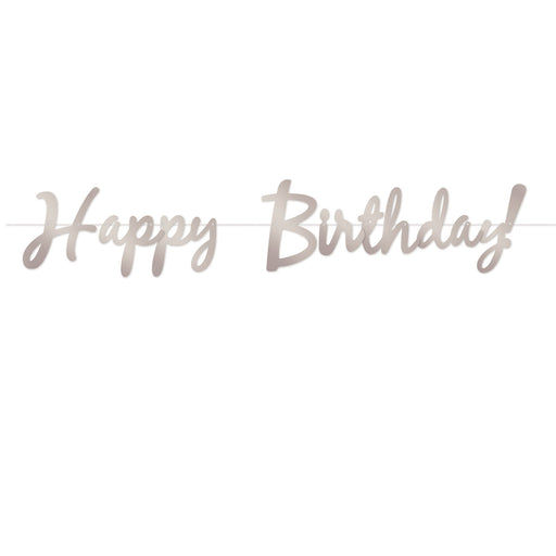 Silver Foil "Happy Birthday!" Banner | 1ct