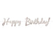 A foil coiled hanging streamer featuring a happy birthday! design. Sold as a single piece.