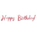 A foil coiled hanging streamer featuring a happy birthday! design. Sold as a single piece.