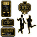 A set of flat die-cut cutouts featuring a great 20's design. Comes in a pack of 6.