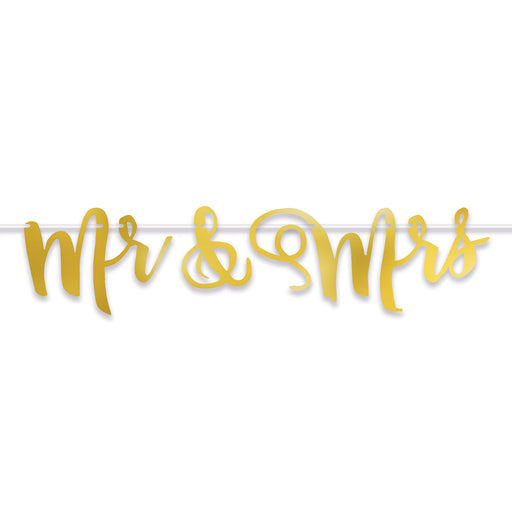 Foil "Mr & Mrs" Garland | 1ct