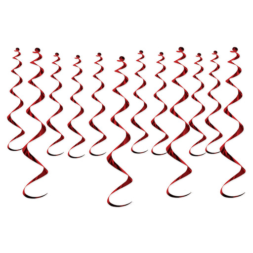 Red Metallic Whirls | 12ct