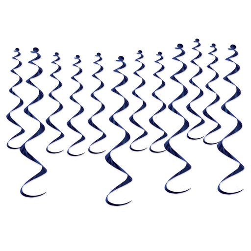 Navy Metallic Whirls | 12ct