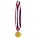 An award medal on a neck ribbon featuring a 1st place design. Sold as a single piece.