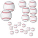 A set of flat die-cut cutouts featuring a baseball design. Comes in a pack of 20.