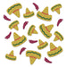 A scattered confetti pieces featuring a fiesta design. Sold as a single piece.