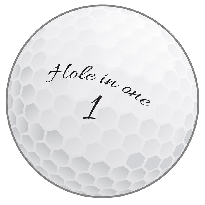 A flat die-cut cutout featuring a golf ball design. Sold as a single piece.