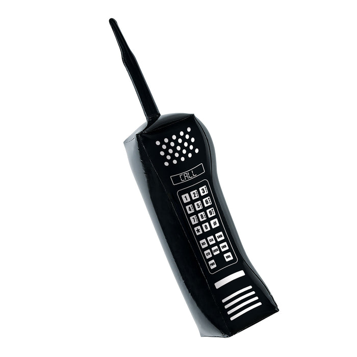 An inflatable party decoration featuring a cell phone design. Sold as a single piece.