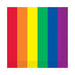 A rainbow small beverage napkin. Comes in a pack of 16.