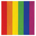 A rainbow square luncheon napkin. Comes in a pack of 16.