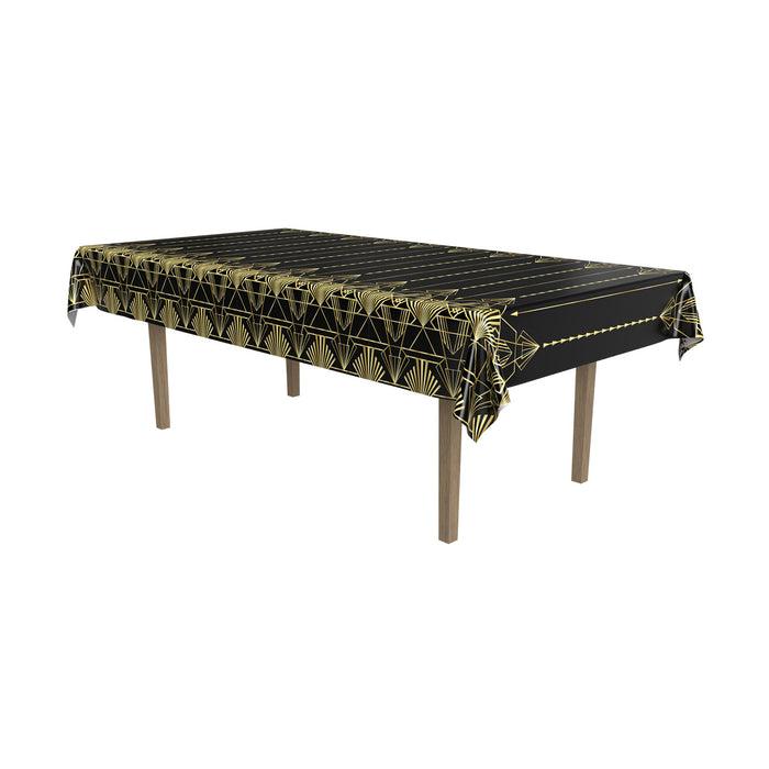 A rectangular table cover printed with a great 20's design. Sold as a single piece.