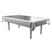 A metallic rectangular table cover. Sold as a single piece.