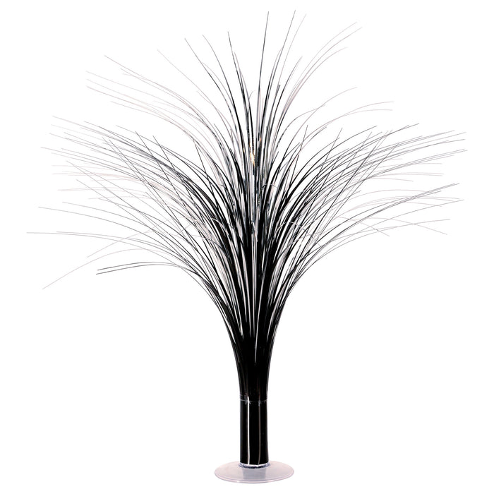 A metallic 3-D table centerpiece featuring a spray design. Sold as a single piece.