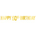 A foil coiled hanging streamer featuring a happy 50th birthday design. Sold as a single piece.