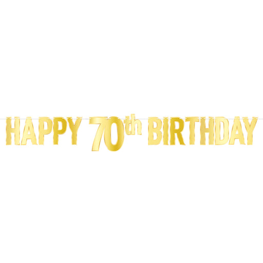 Foil "Happy 70th Birthday" Banner| 1ct