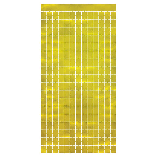 Gold Metallic Square Curtain | 1ct