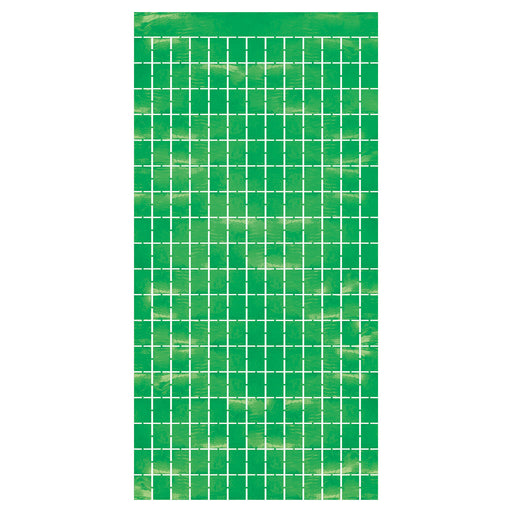 Green Metallic Square Curtain | 1ct