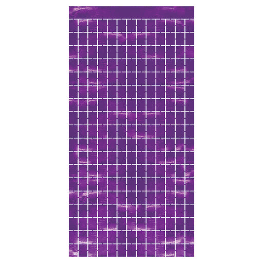 Purple Metallic Square Curtain | 1ct