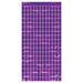 A metallic hanging fringe doorway curtain featuring a square design. Sold as a single piece.