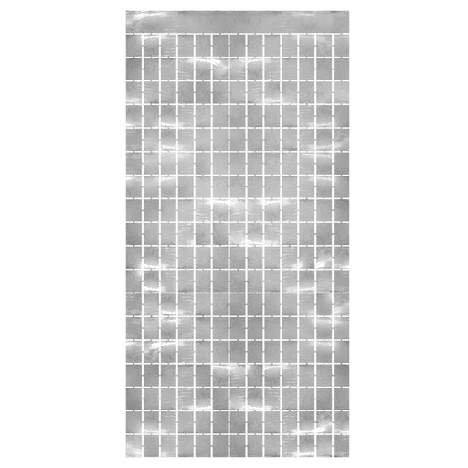 Silver Metallic Square Curtain | 1ct
