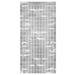 A metallic hanging fringe doorway curtain featuring a square design. Sold as a single piece.