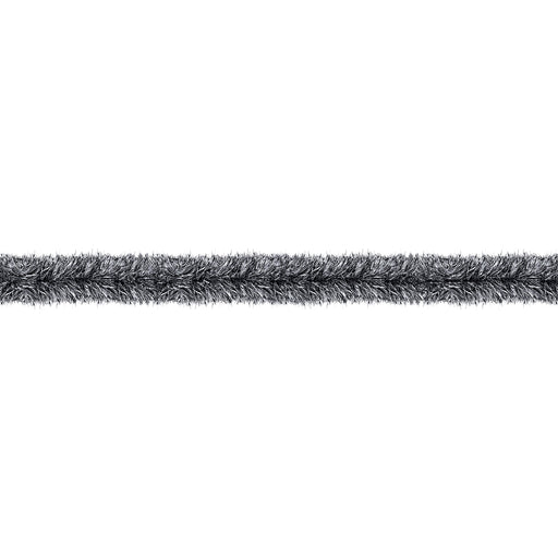 Black & Silver Metallic Tinsel Garland | 1ct