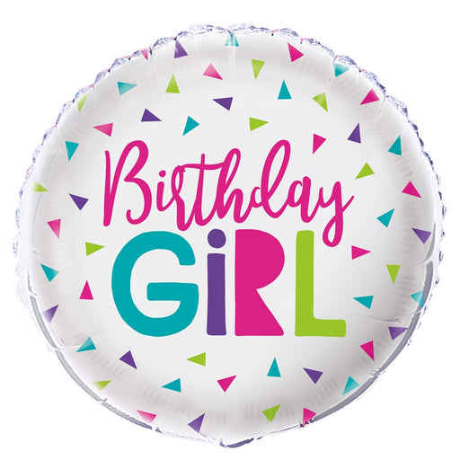 18" Confetti Birthday Girl Balloon  | 1ct