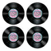 A set of flat die-cut cutouts featuring a record design. Comes in a pack of 4.