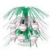 A hanging cascade centerpiece featuring a baseball design. Sold as a single piece.