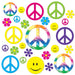 A set of flat die-cut cutouts featuring a retro 60's design. Comes in a pack of 42.