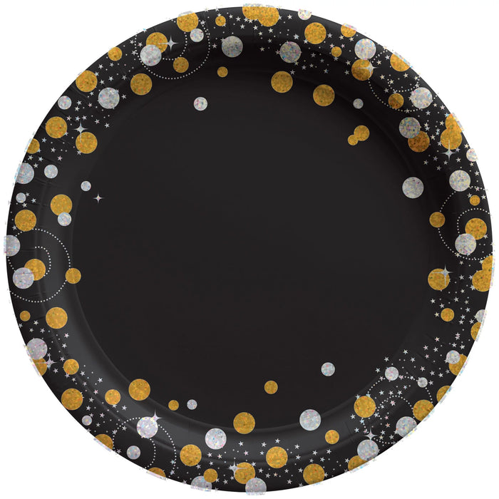 Sparkling Celebration Round Plates, 7" | 8 ct