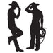 A set of flat die-cut silhouettes featuring a cowboy design. Comes in a pack of 2.