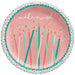 Happy Cake Day 7-inch paper plate with colorful birthday candles, gold flames, make a wish lettering, and a dotted border.